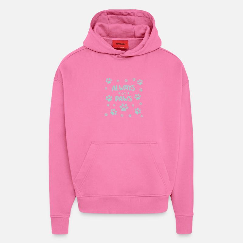 Toujours sur Pattes - Sweat à capuche bio épais oversize fabriqué en UE - AURA PINK