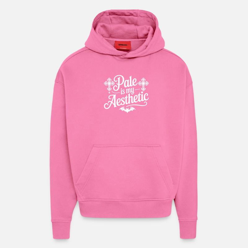 Pale Aesthetic Bat Typography - Hoodie- made by SPREAD - AURA PINK