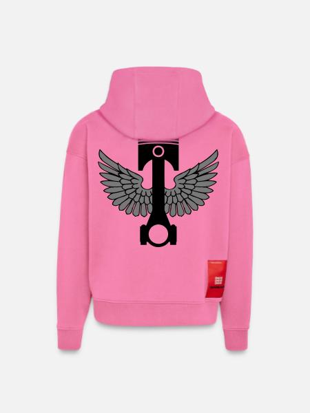 piston and rod 02 - Hoodie- made by SPREAD - AURA PINK