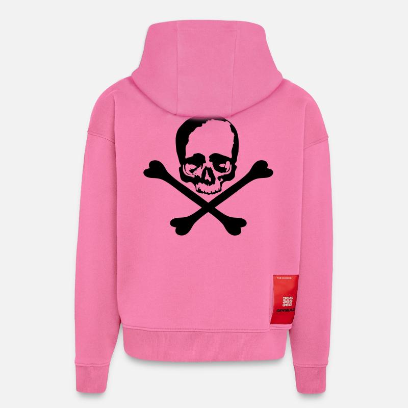 Totenkopf / Knochen / Skull / Bones - Hoodie- made by SPREAD  - AURA PINK