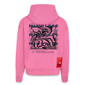 Mindless – Inspirational Quote Tee | Freedom Shirt - Hoodie- made by SPREAD  - AURA PINK - Hinten - Dylan (187cm)