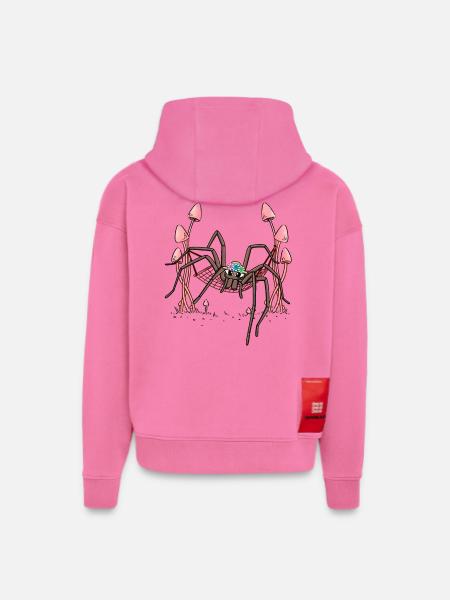 Spider Hanging Hammock Spider Web - Hoodie- made by SPREAD - AURA PINK
