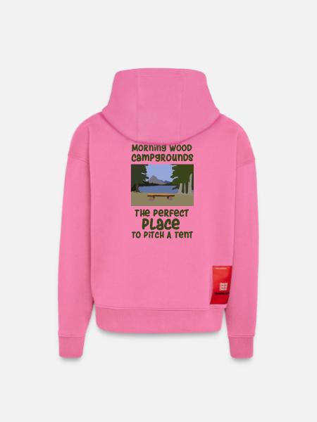 Camping slogan camping - Hoodie- made by SPREAD  - AURA PINK