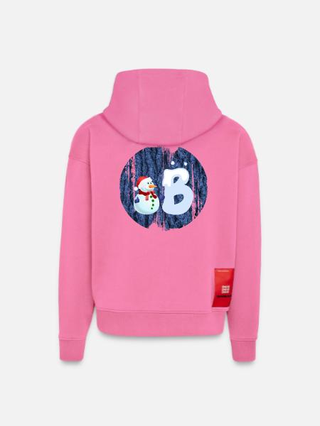 snowman b - Hoodie- made by SPREAD - AURA PINK