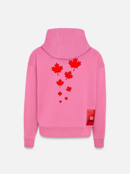 canada style - Sweat à capuche bio épais oversize fabriqué en UE - AURA PINK