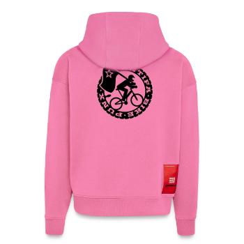 Antifa Bike Punks - Hoodie- made by SPREAD  - AURA PINK - Hinten - Dylan (187cm)
