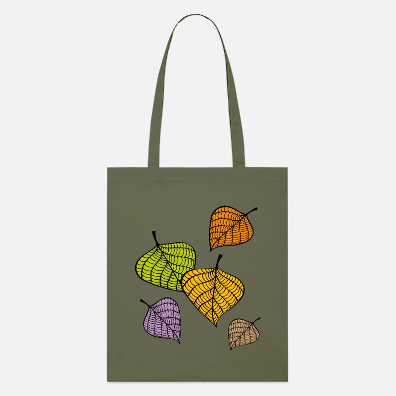 Herbst Blätter - Stanley/Stella Bio-Stoffbeutel - Khaki