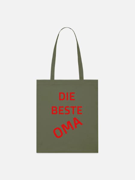 Die beste Oma - Stanley/Stella Bio-Stoffbeutel - Khaki