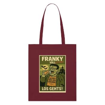 Franky – Der Durst wird gelöscht! - Stanley/Stella Bio-Stoffbeutel - Burgunderrot - Vorne