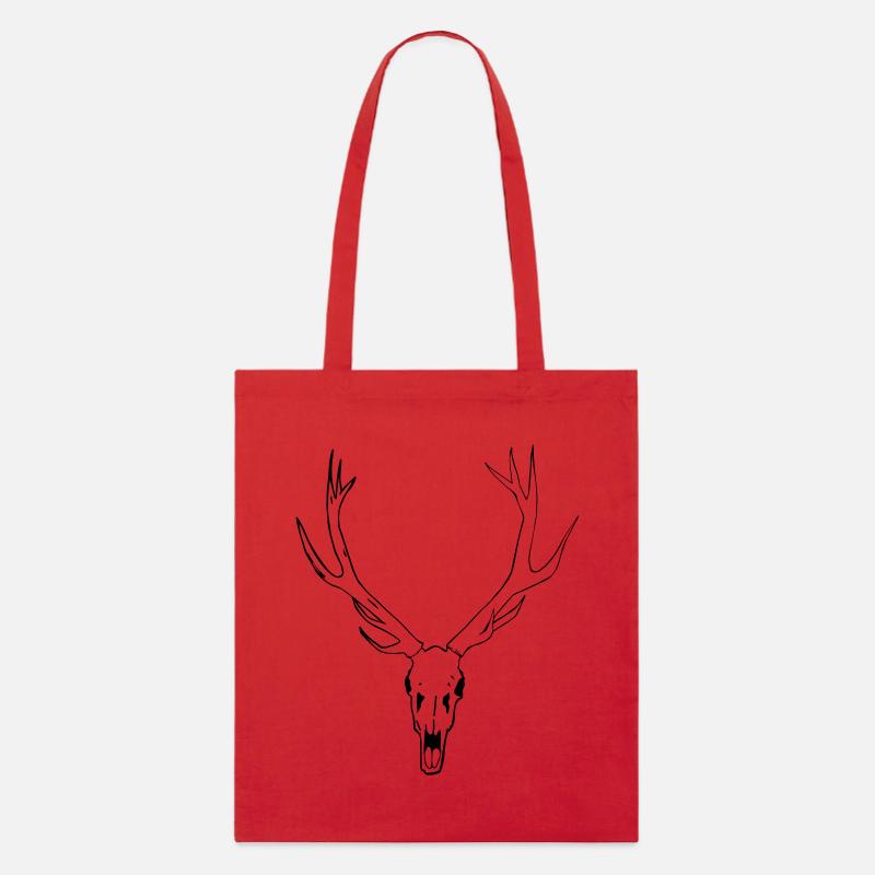 crâne cerfs - Tote bag bio Stanley/Stella - rouge