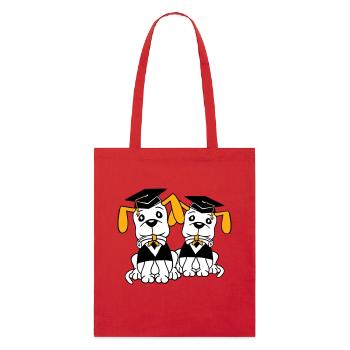 Chiens École Diplôme Certificat Gymnase Collège Abi - Tote bag bio Stanley/Stella - rouge - Devant
