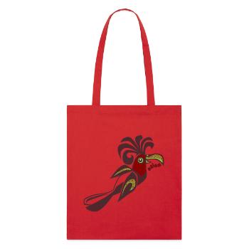 oiseau de paradis salsa oiseau calypso danse rétro - Tote bag bio Stanley/Stella - rouge - Devant