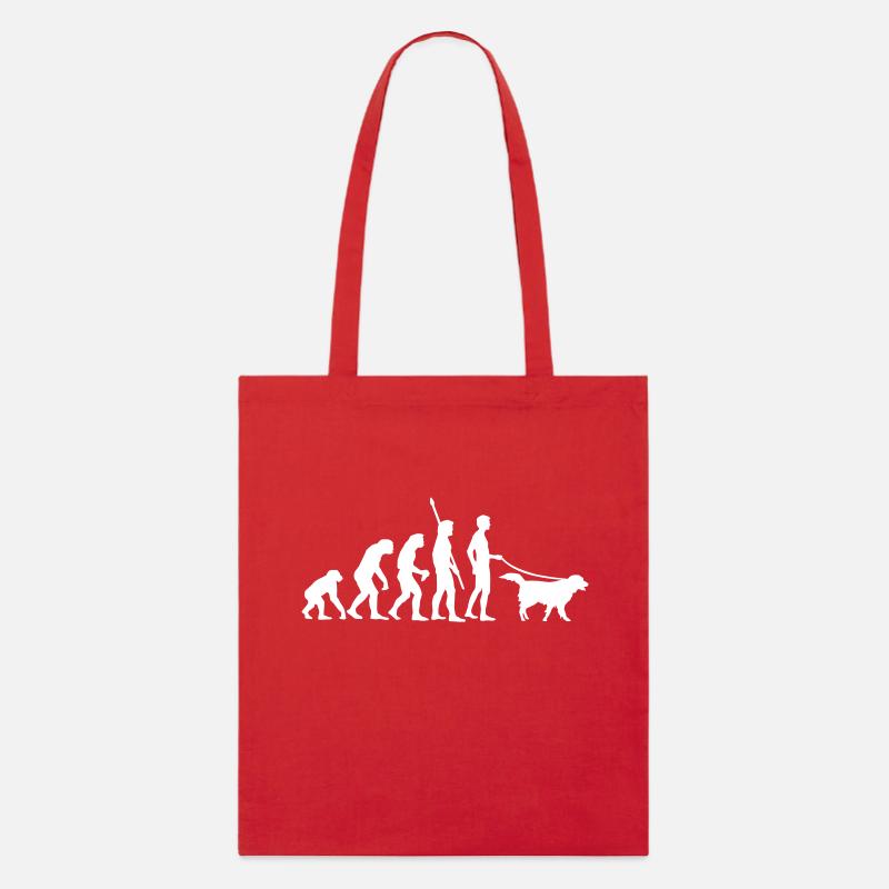 evolution_dog - Tote bag bio Stanley/Stella - rouge