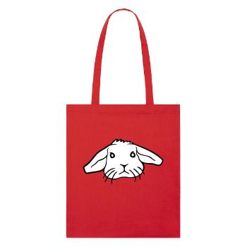 Hase Kaninchen Häschen Nagetier Kleintier niedlich - Stanley/Stella Bio-Stoffbeutel - Rot - Vorne