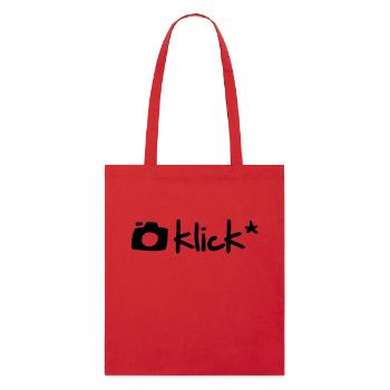 CLIQUEZ - T-shirt pour les photographes - Tote bag bio Stanley/Stella - rouge - Devant
