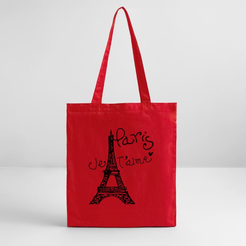 Paris Je T'aime Eiffel tower Stanley/Stella Organic Tote Bag