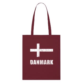 Danemark Dannebrog Danish flag Danes vintage - Tote bag bio Stanley/Stella - bordeaux - Devant