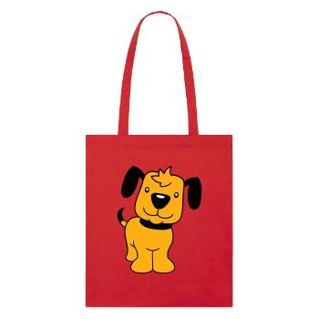 chien se tient mignon petit chiot heureux animal de compagnie - Tote bag bio Stanley/Stella - rouge - Devant