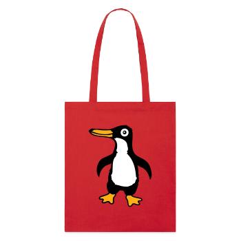 Pingouin mignon bébé enfant bambin heureux cool - Tote bag bio Stanley/Stella - rouge - Devant