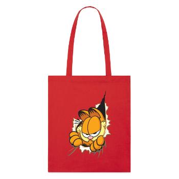 Garfield Hier Ist Garfield - Stanley/Stella Bio-Stoffbeutel - Rot - Vorne