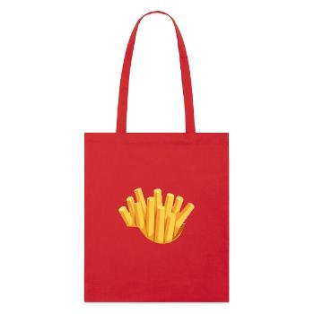 Pommes Frites - Kinder Verkleidung - Stanley/Stella Bio-Stoffbeutel - Rot - Vorne