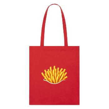 Kinder Verkleidung - Tüte Pommes - Stanley/Stella Bio-Stoffbeutel - Rot - Vorne