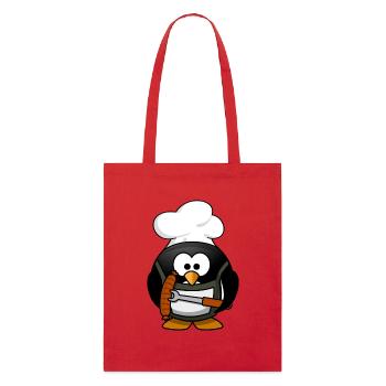Les aliments sucrés de cuisson barbecue Penguin - Tote bag bio Stanley/Stella - rouge - Devant