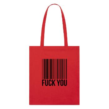 barcode fuck you - Stanley/Stella Bio-Stoffbeutel - Rot - Vorne
