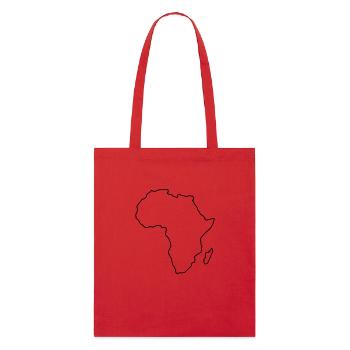 africa silhouette - Stanley/Stella Bio-Stoffbeutel - Rot - Vorne
