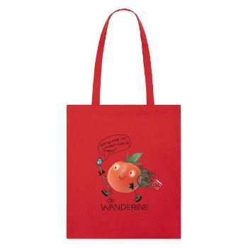 Wanderine en mouvement - Tote bag bio Stanley/Stella - rouge - Devant