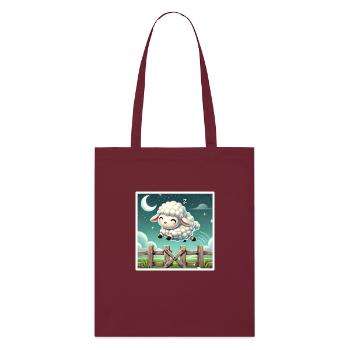 Compter les moutons la nuit - Tote bag bio Stanley/Stella - bordeaux - Devant