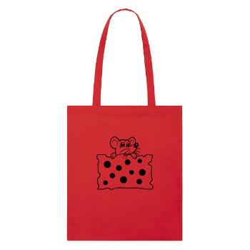 La souris mange d’énormes trous faim de fromage manger délicieux - Tote bag bio Stanley/Stella - rouge - Devant