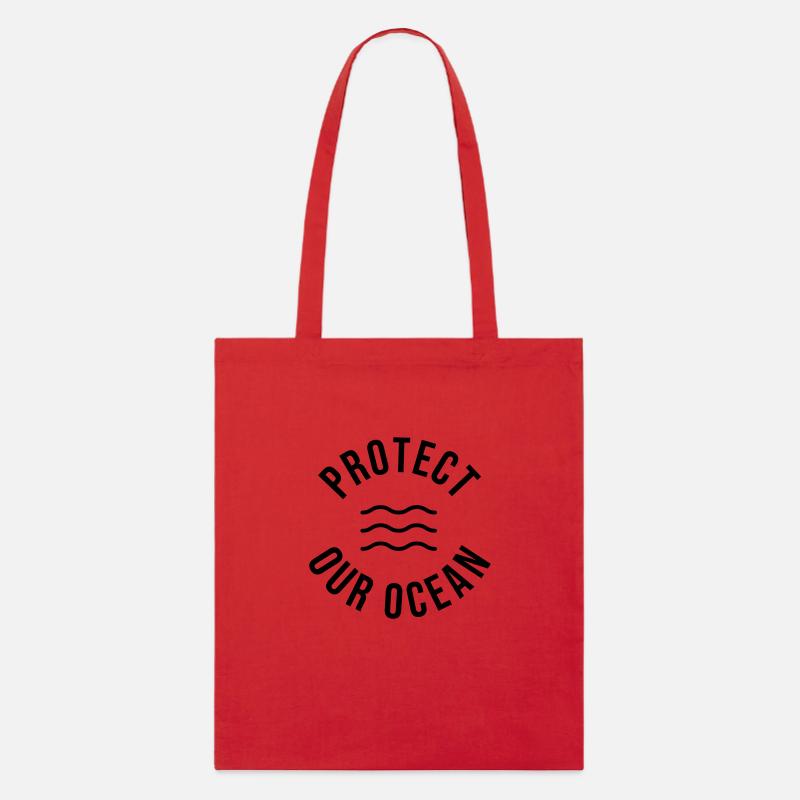 Protégez notre océan - Tote bag bio Stanley/Stella - rouge