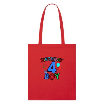 Birthday Boy 4 - Tote bag bio Stanley/Stella - rouge - Devant