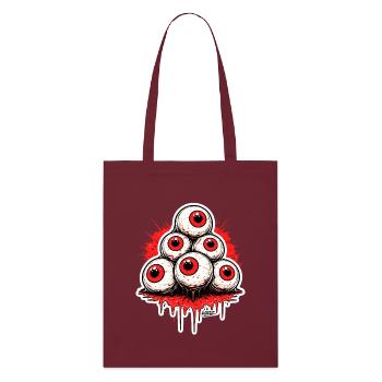 Red Eyed Eye Pile - Stanley/Stella Organic Tote Bag - burgundy - Front