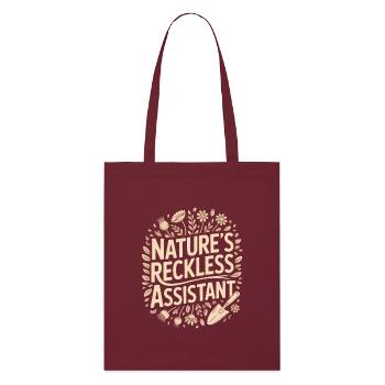 Der rücksichtslose Assistent der Natur - Stanley/Stella Bio-Stoffbeutel - Burgunderrot - Vorne