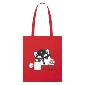 Le café rend tout meilleur - Tote bag bio Stanley/Stella - rouge - Devant