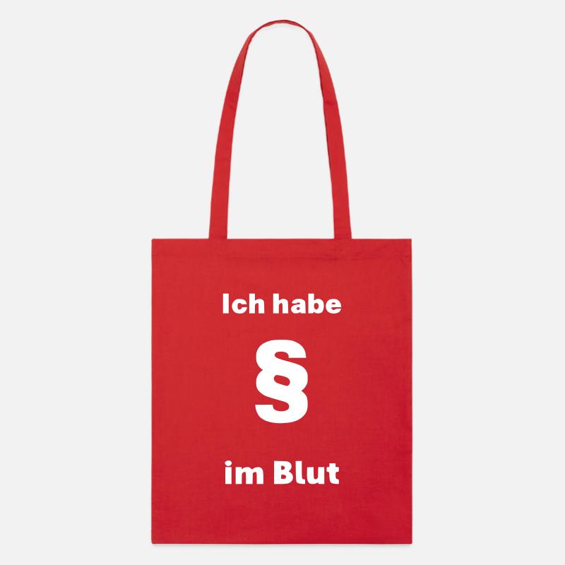 Ich habe Paragraphen im Blut - Stanley/Stella Bio-Stoffbeutel - Rot