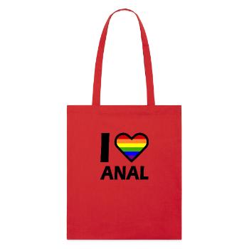 I love - Stanley/Stella Organic Tote Bag - red - Front