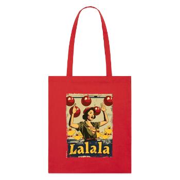 Chant asiatique du canard en caoutchouc Lalala - Tote bag bio Stanley/Stella - rouge - Devant