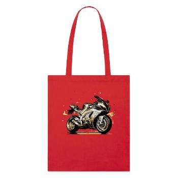 Moto de tourisme sportive super sportive - Tote bag bio Stanley/Stella - rouge - Devant