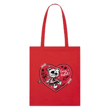 Rebelle douillette - Tote bag bio Stanley/Stella - rouge - Devant