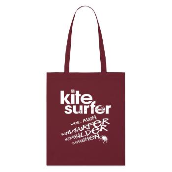 Kitesurfeur vs véliplanchiste - Tote bag bio Stanley/Stella - bordeaux - Devant