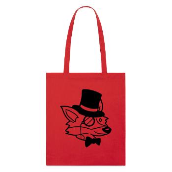 Fox Red Fox Sir Mr. Top Hat Monocle Glasses - Stanley/Stella Organic Tote Bag - red - Front