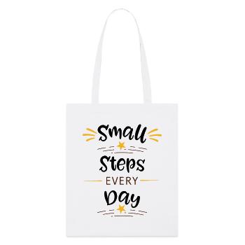 Chaque instant brille Emblème de l’Étoile - Tote bag bio Stanley/Stella - blanc - Devant