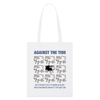 Contre la marée - Tote bag bio Stanley/Stella - blanc - Devant