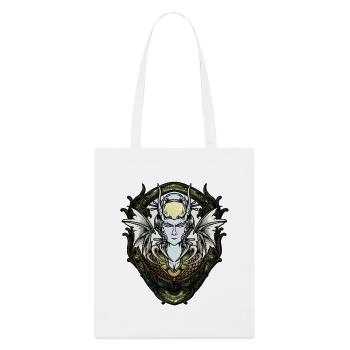 Dark fantasy creature with wings. - Stanley/Stella Organic Tote Bag - white - Front