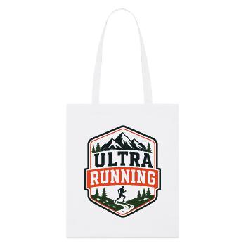Bouclier de coureur de trail Ultra Running - Tote bag bio Stanley/Stella - blanc - Devant