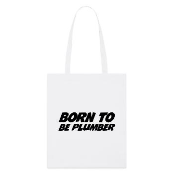 Born to be Plumber - Tote bag bio Stanley/Stella - blanc - Devant