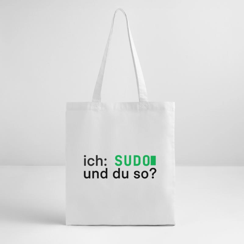 ich: SUDO und du so? Linux Programmierer - dunkel Stanley/Stella Bio-Stoffbeutel